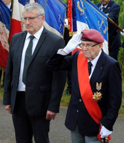 Le colonel Achille Muller, lors de la crmonie du 6 juin 2022