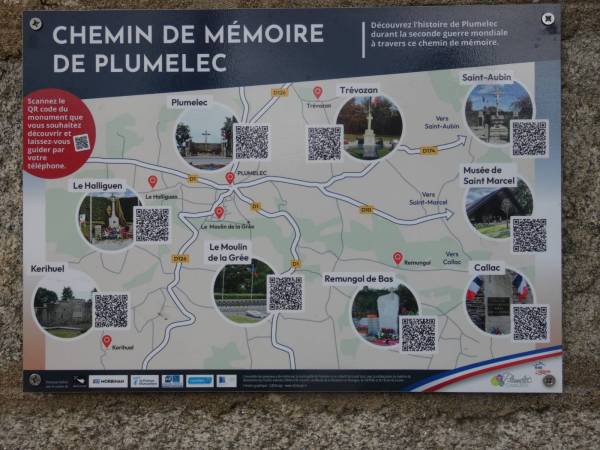 Panneau rcapitulatif de l'ensemble des sites du Chemin de mmoire