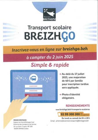 Inscription transport scolaire collégiens et lycéens