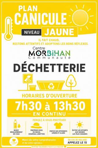 Horaires des d�ch�teries - vigilance jaune